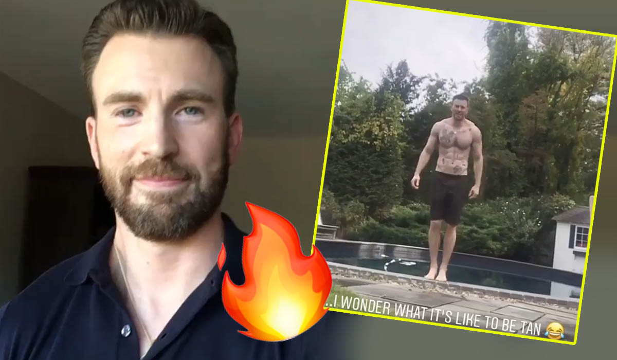 chris evans torse nu tatouage