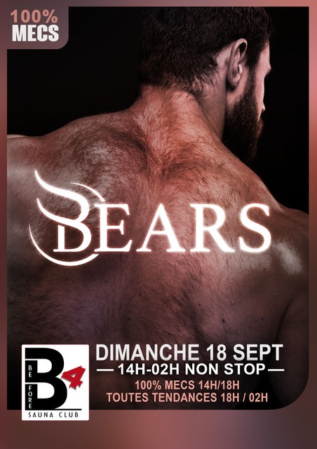 ÉDITION BEARS – BEFORE SAUNA CLUB
