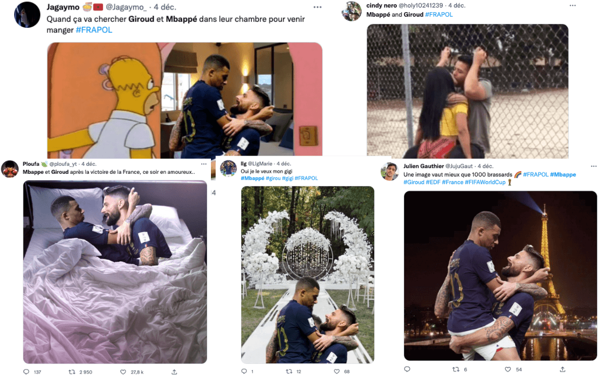 Mbappé Giroud bisous